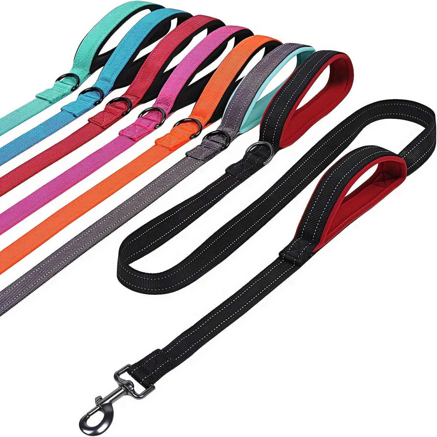Dog Leashes Outdoor Travel Dog Training Chain Heavy Duty Double Handle Lead for Greater Control 1005006691937732
