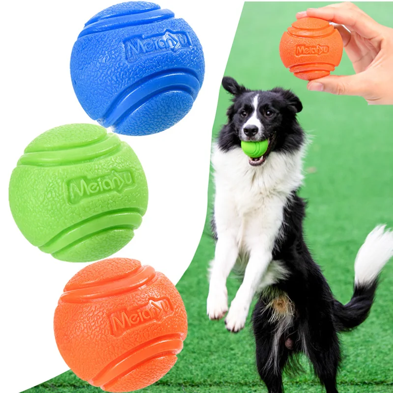 Pet Dog Ball Chew Toys Funny Bouncy Rubber Solid Ball for Small Large Dog Toys Outdoor Throwing 1005006711945239