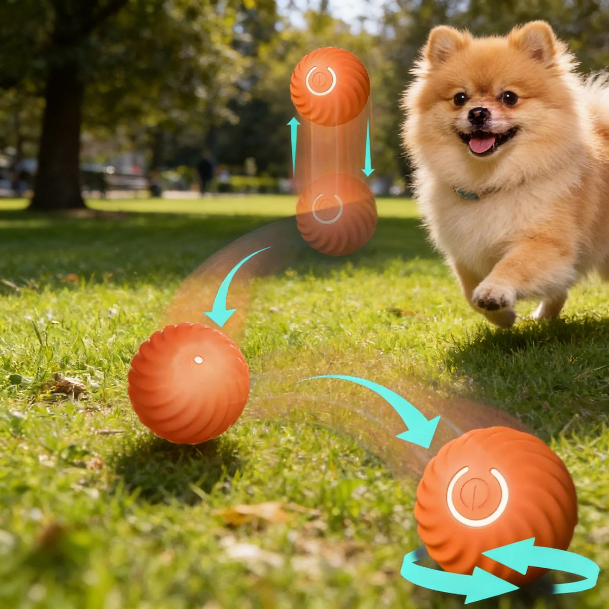 Smart Dog Toys Auto Rolling Ball Electric Dog Toys For Small Cat Funny Self-moving Puppy Games Pet 1005006718216767