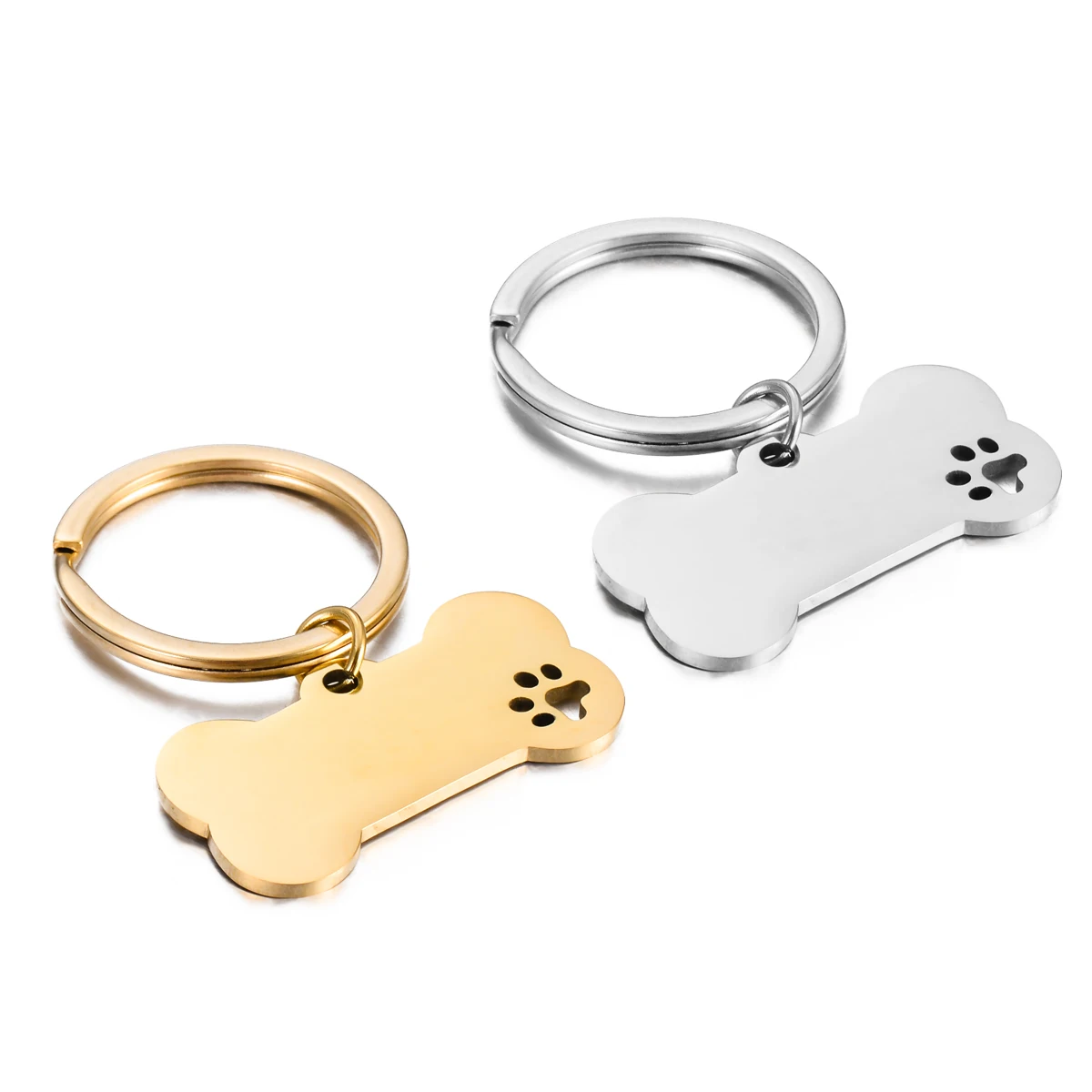 5Pcs Polishing Stainless Steel Bone Dog ID Tag Blank Pendants For Necklace Custom DIY Jewelry 1005006722121155