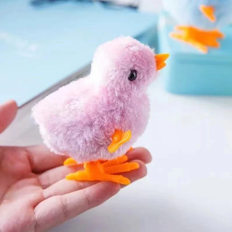 Pet Cat Toys Jumping Walking Hopping Cartoon Plush Chicken Clockwork Cat Interative Playing Toy 1005006732482207
