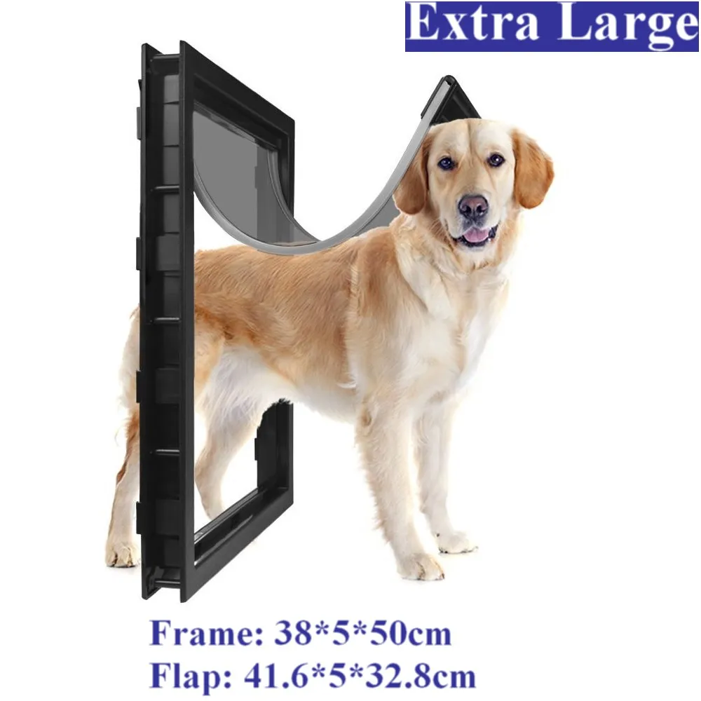 Extra Large Big Dog Door for Wooden Doors High Quality ABS Flame PVC Enter Outer Flap Anti Raining 1005006767314165