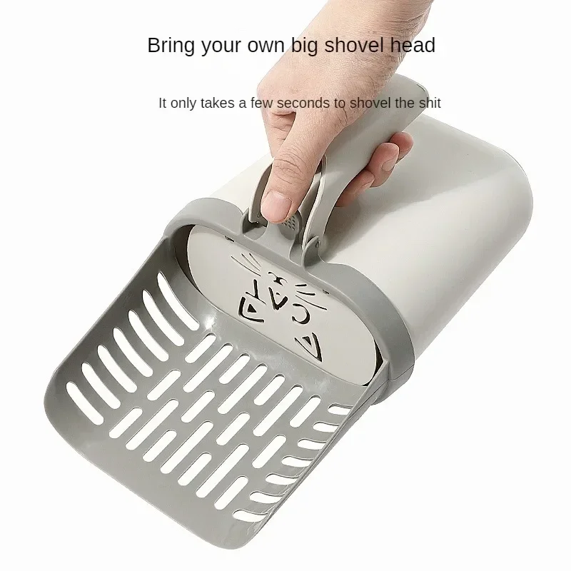 Cat Litter Scoop with Refill Bag Holder Integrated Detachable Deep Cat Litter Shovel Kitten Litter 1005006788964625