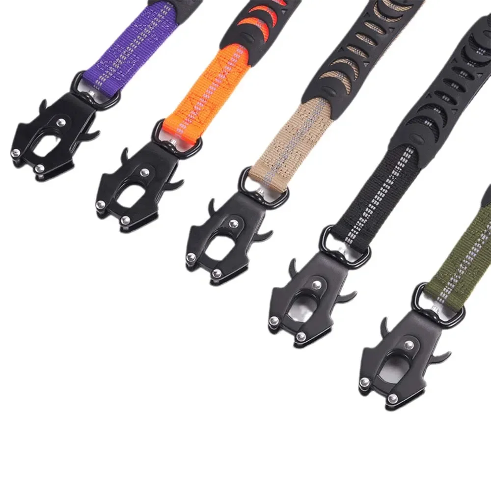Heavy Duty Dog Leash with Elastic Bungee, Shock Absorption, Safety Clip Included 1005006811691867