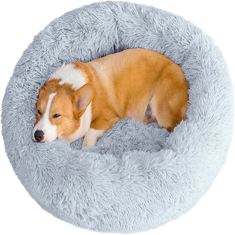 40-110cm Round Pet Bed for Large Dog Bed Super Soft Cat Bed Long Plush Dog House for Medium Dog 1005006818431141
