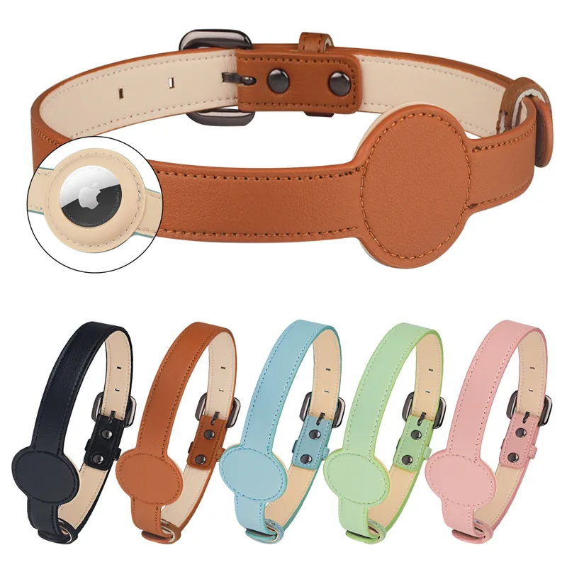 For Apple Airtag Protective Tracker Waterproof Pet Dog Anti-lost Positioning Silicone PU Collar 1005006820929145