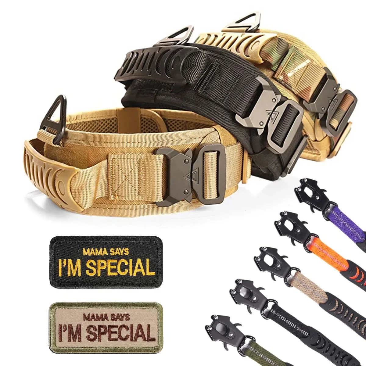 Classic Adjustable Dog Collar, Reflective Training Military Dog Collar 1005006822016436