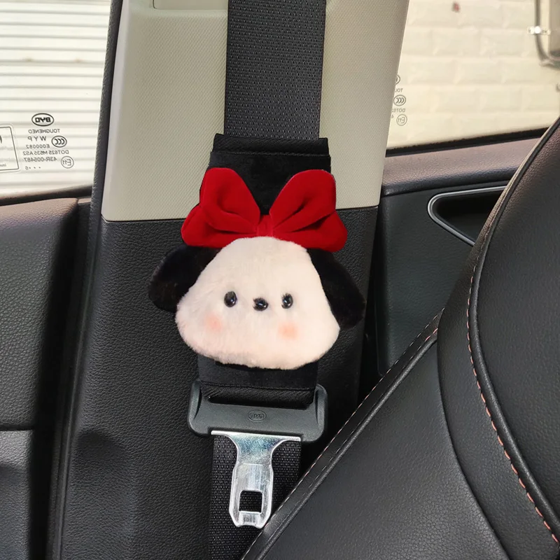 1pc Cute Cartoon Bow Dog Car Seatbelt Cover Seat Belt Harness Cushion Auto Shoulder Strap Protector 1005006825932209