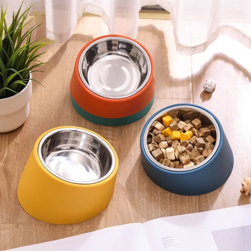 Anti Rollover Dog Feeder New Overturning Large Capacity Neck Protection Bowl Durable Stainless 1005006830046841