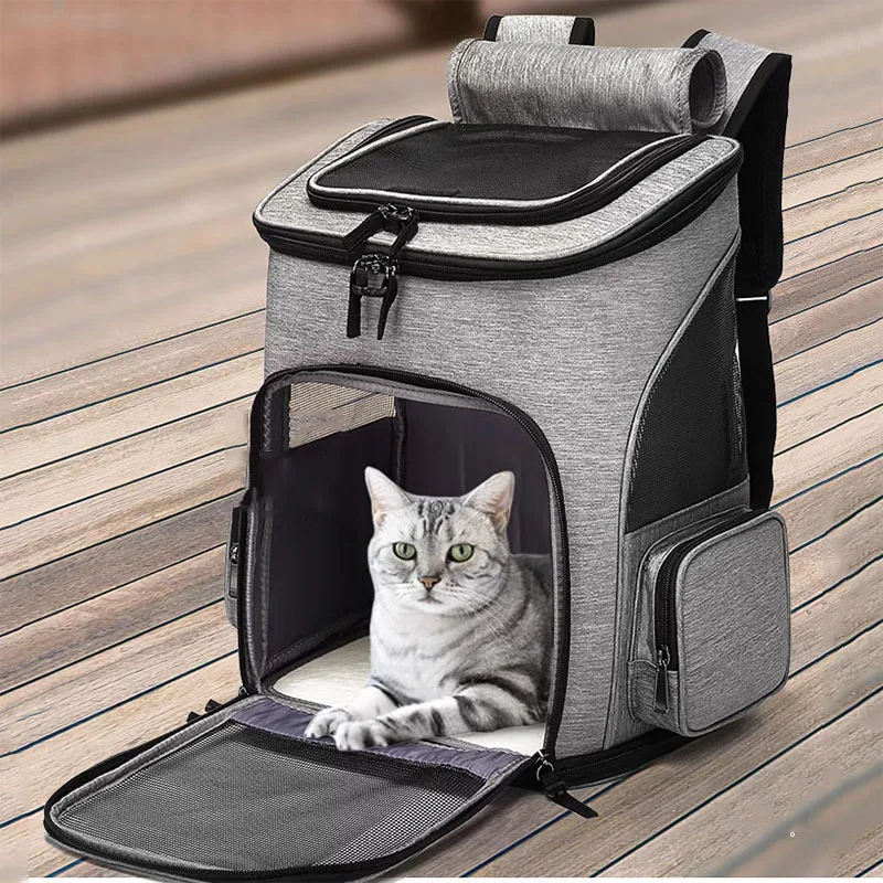Breathable Pet Cat Carrier Backpack Foldable Pet Carrier Transport Travel Bag Expandable Large 1005006834676581