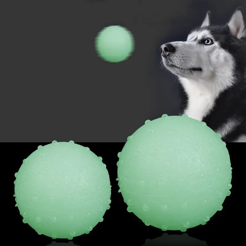 Reflective Solid Dog Toys Ball Pets Dogs Bouncing Ball Toys Pet Training Cat Toy Ball Puppy 1005006835264563