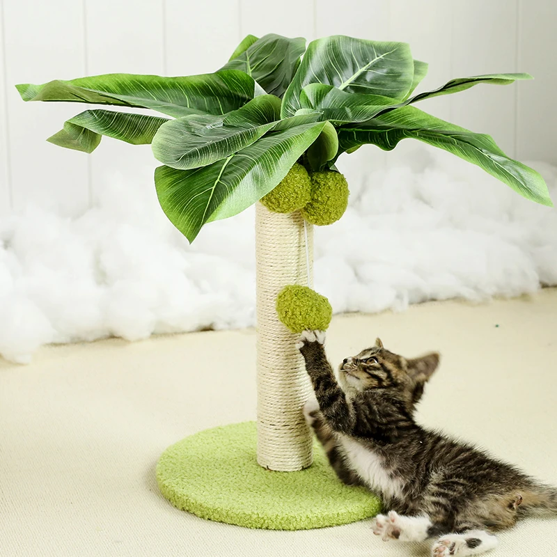 Cat Scratching Post with Dangling Balls For Kitten Cute Palm Tree Cat Scratching Posts Indoor Sisal 1005006837031254