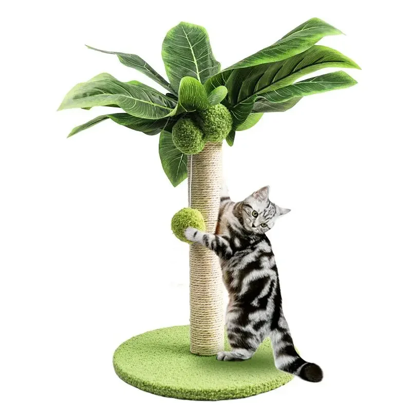 Cat Scratching Post for Kitten Cute Green Leaves Cat Scratching Posts with Sisal Rope Indoor Cats 1005006837739874