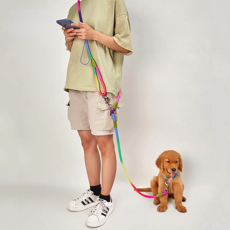 Reflective Nylon Leashes Pet Dogs Chain Traction Rope Leads for Running Free Hands Rope Chain for 1005006838252231