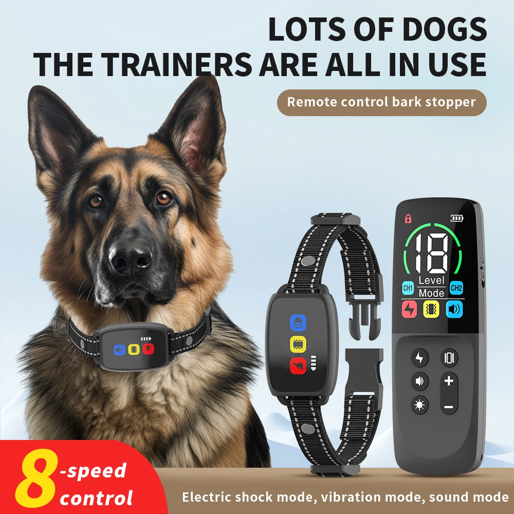 1000m Electric Dog Training Collar Shock Vibration Training Collar Remote Control Waterproof 1005006844661087
