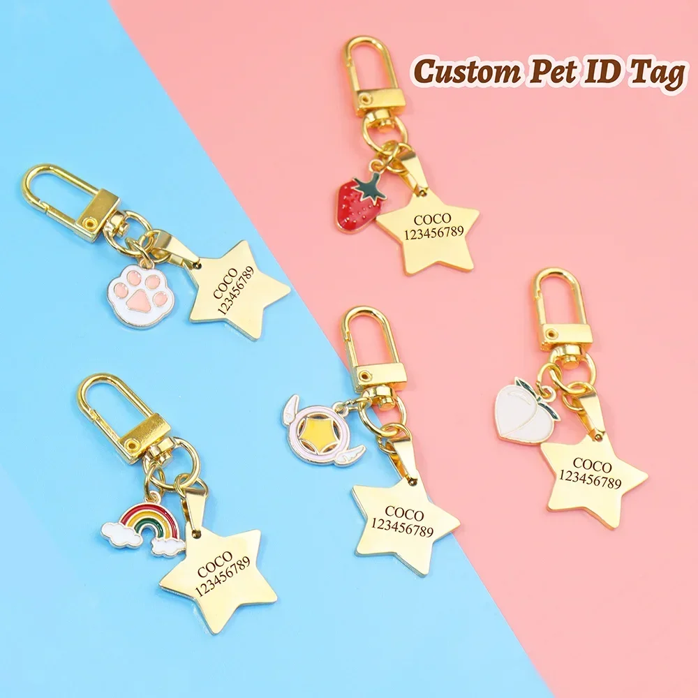 Personalized Cat Dog Pet ID Name Tag Custom Free Engraved Pet ID Name for Cat Dog Collar Tag 1005006853323346