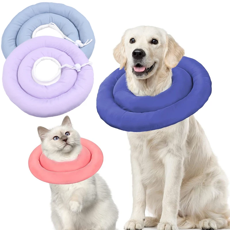 Pet Dog Cat Protection Collar Adjustable Elizabethan Collar Soft Ring Cat Dog Wound Healing 1005006855514280
