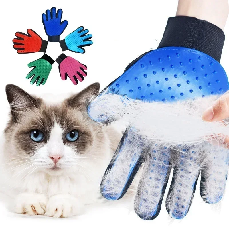 Cat grooming glove for cats wool Pet Hair Deshedding Brush Comb Glove For Pet Dog Cleaning Massage 1005006856695734