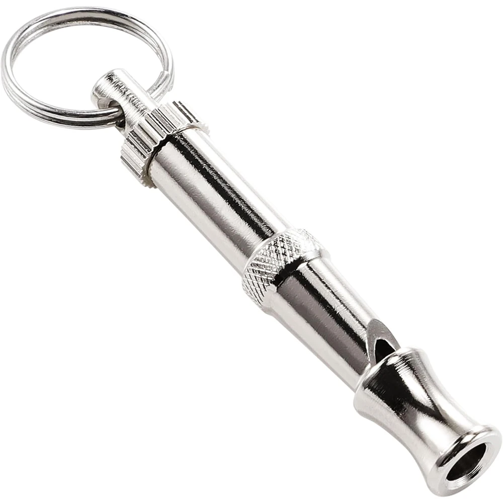 1Pcs Dog Whistle Pet Training Whistle Stainless Steel Silver Portable Adjustable Ultrasonic Cat/Dog 1005006861019358