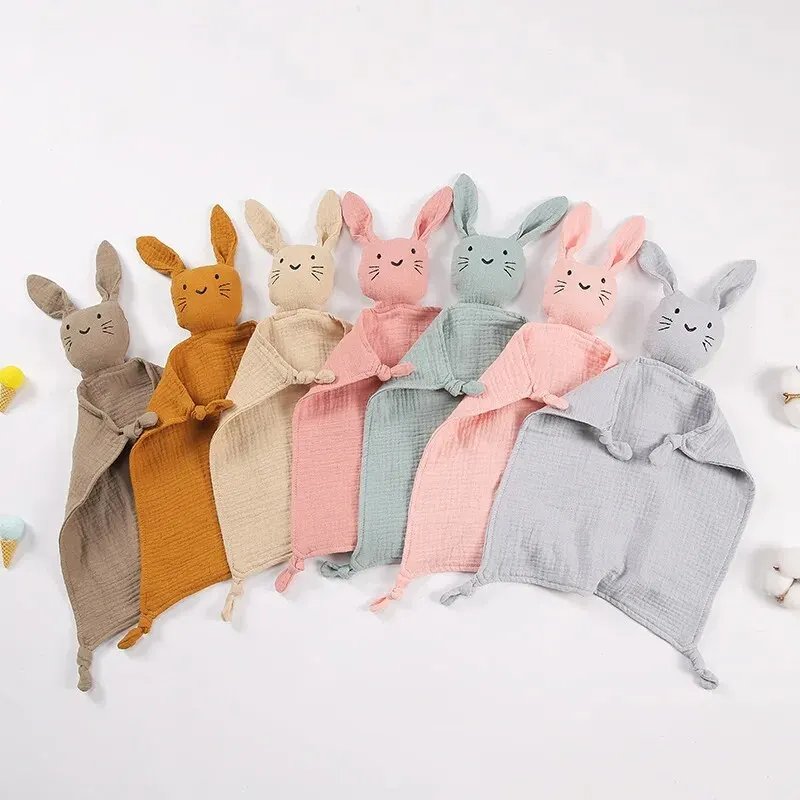 30X30cm Double-Layer Cotton Gauze Blanket Cute Cat Saliva Towel Sleeping Soothing Towel Doll Baby 1005006870271766