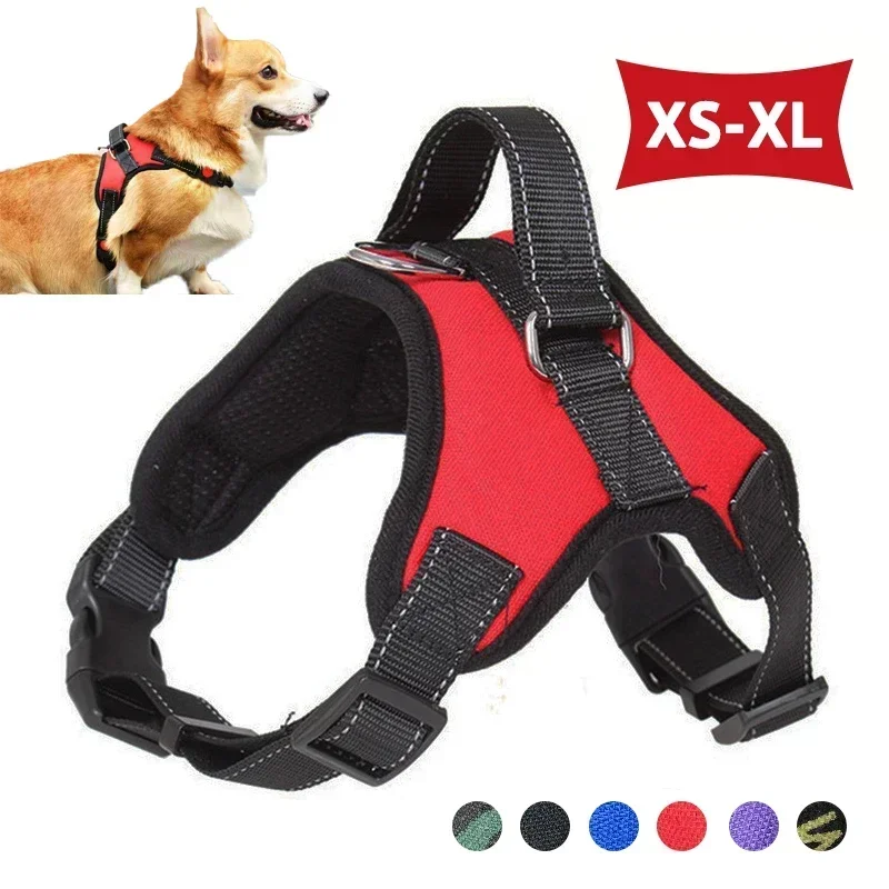 Saddle Dog Harness Reflective Adjustable Pet Harness No Pull Walking Training Small Medium Large 1005006873943086