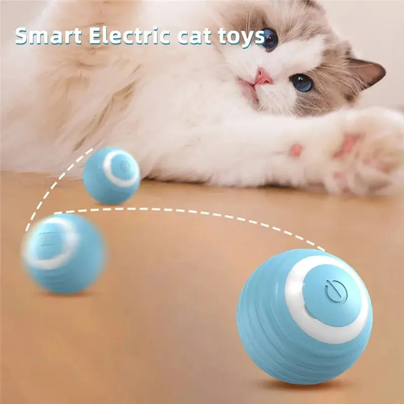 Cat Interactive Ball Training Self-moving Kitten Electric Cat Ball Toys Electronic Automatic 1005006889127404