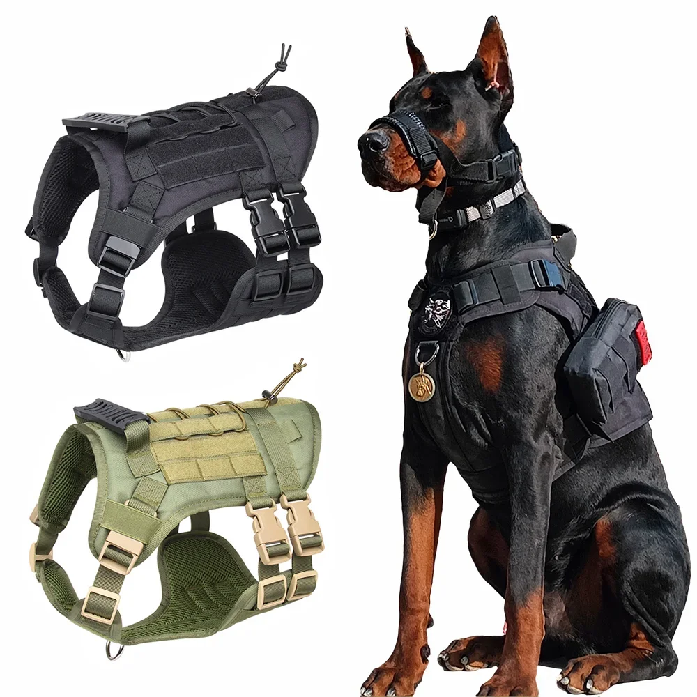 Military Large Dog Harness Pet German Shepherd Training Vest Tactical Dog Harness And Leash Set For 1005006898262422