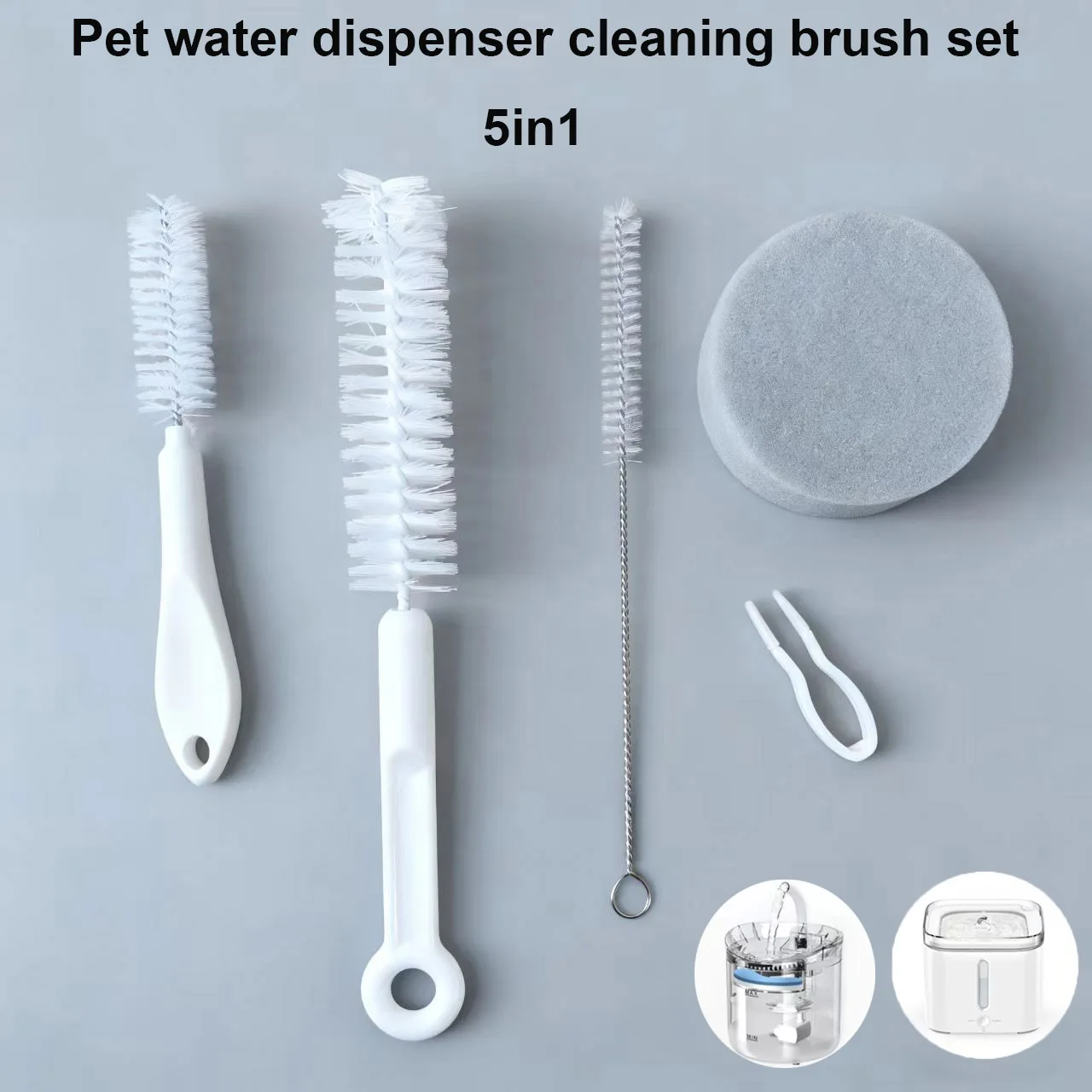 Cat Water Fountain Accessories Cleaning Brush Set for Pet Water Dispenser Pump Pipe Tube Bottle Cup 1005006899991185