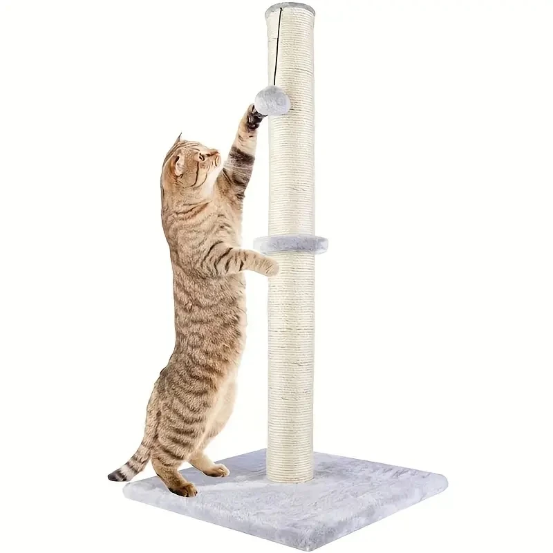 Cat Scratching Post, Claw Scratcher With Sisal Rope And Covered With Soft Smooth Plush 1005006900687979