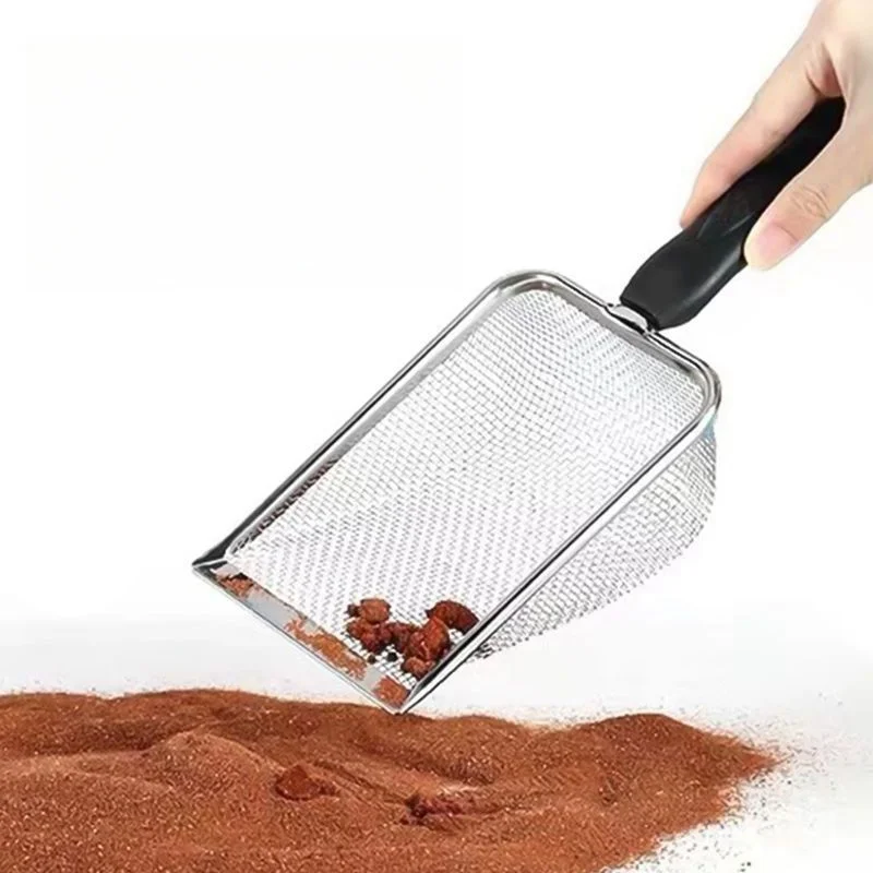 Small hole large artifact with a leaking spoon, pet product plastic handle, cat litter shovel 1005006945727404