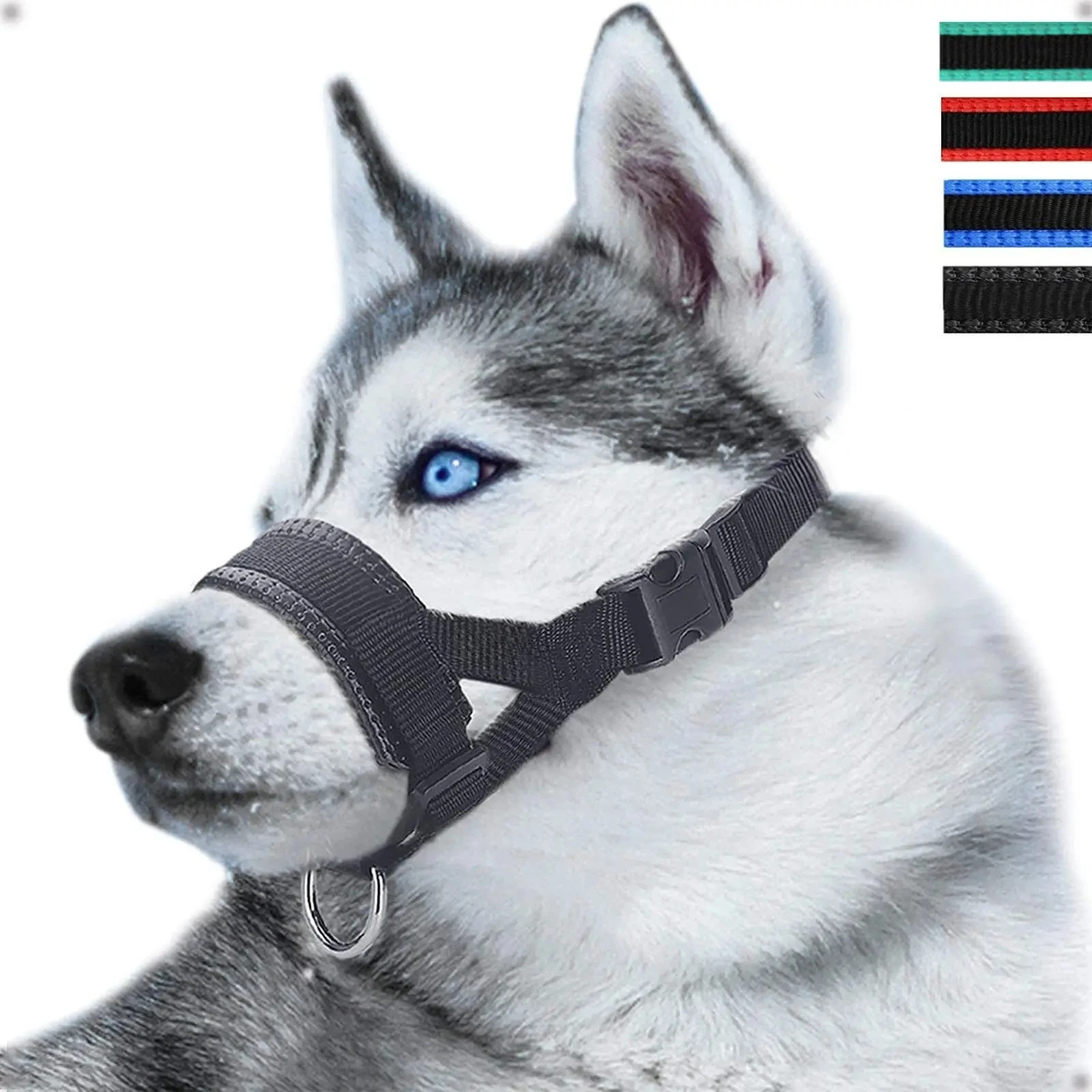 Dog Mouth Muzzle Anti Bark Dog Collar Breathable Dog Training Tool Nylon Muzzle Set With Stripes 1005006945916571
