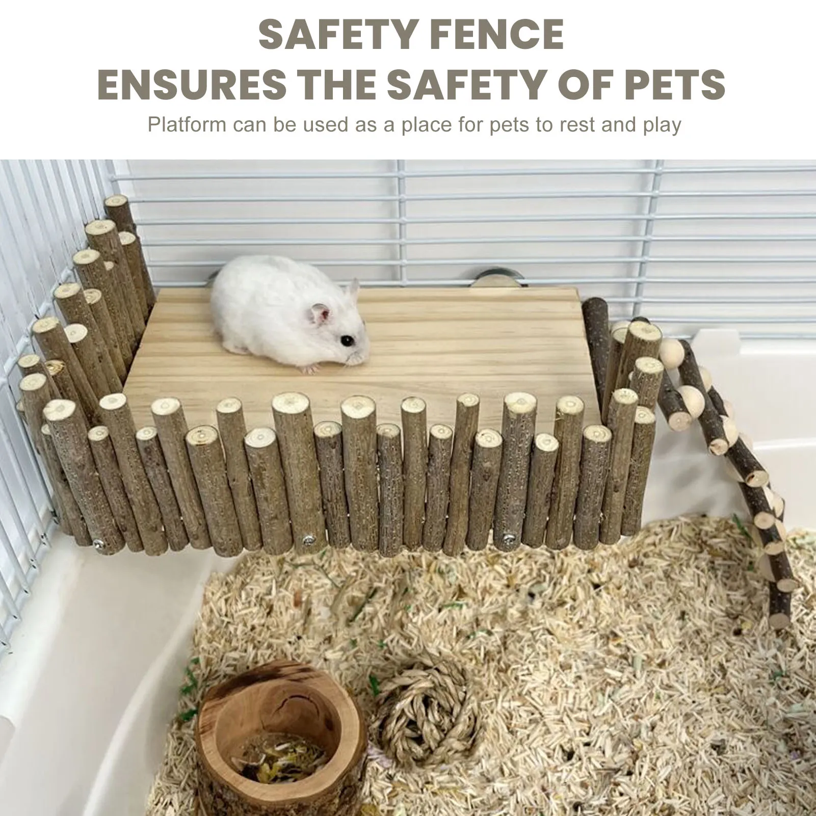 Hamster Climbing Handcrafted Pet Activity Playground Stable Structure Increase Exercise Chewing for 1005006955182602