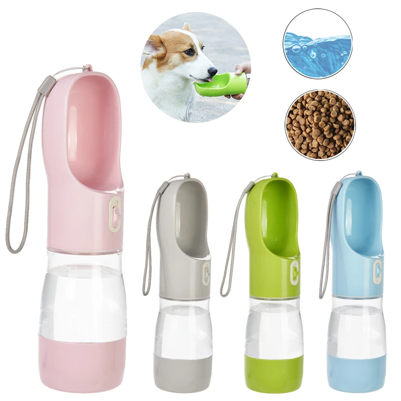 2 In 1 Pet Dog Water Bottle Cat Food Dispenser Portable Multifunctional Drinking Bowl For Small 1005006960305917