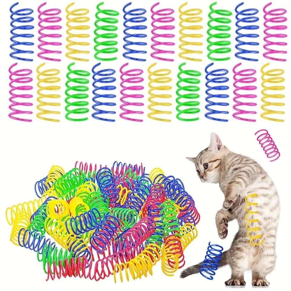 20pcs Cat Toys Spring Toys, Interactive Indoor Colorful Plastic Spring Coil For Cats Hunting 1005006961351304