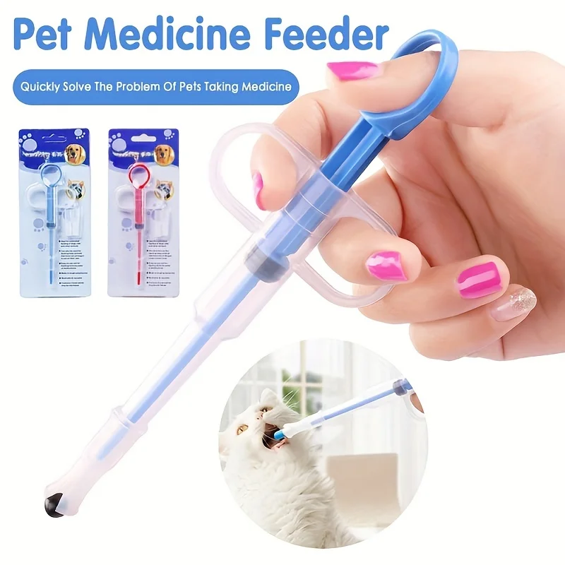 Pet Medicine Feeder Cat Tablet Syringe Feeder Soft Tip Dual Purpose Pill Shooter Pet 1005006968403130