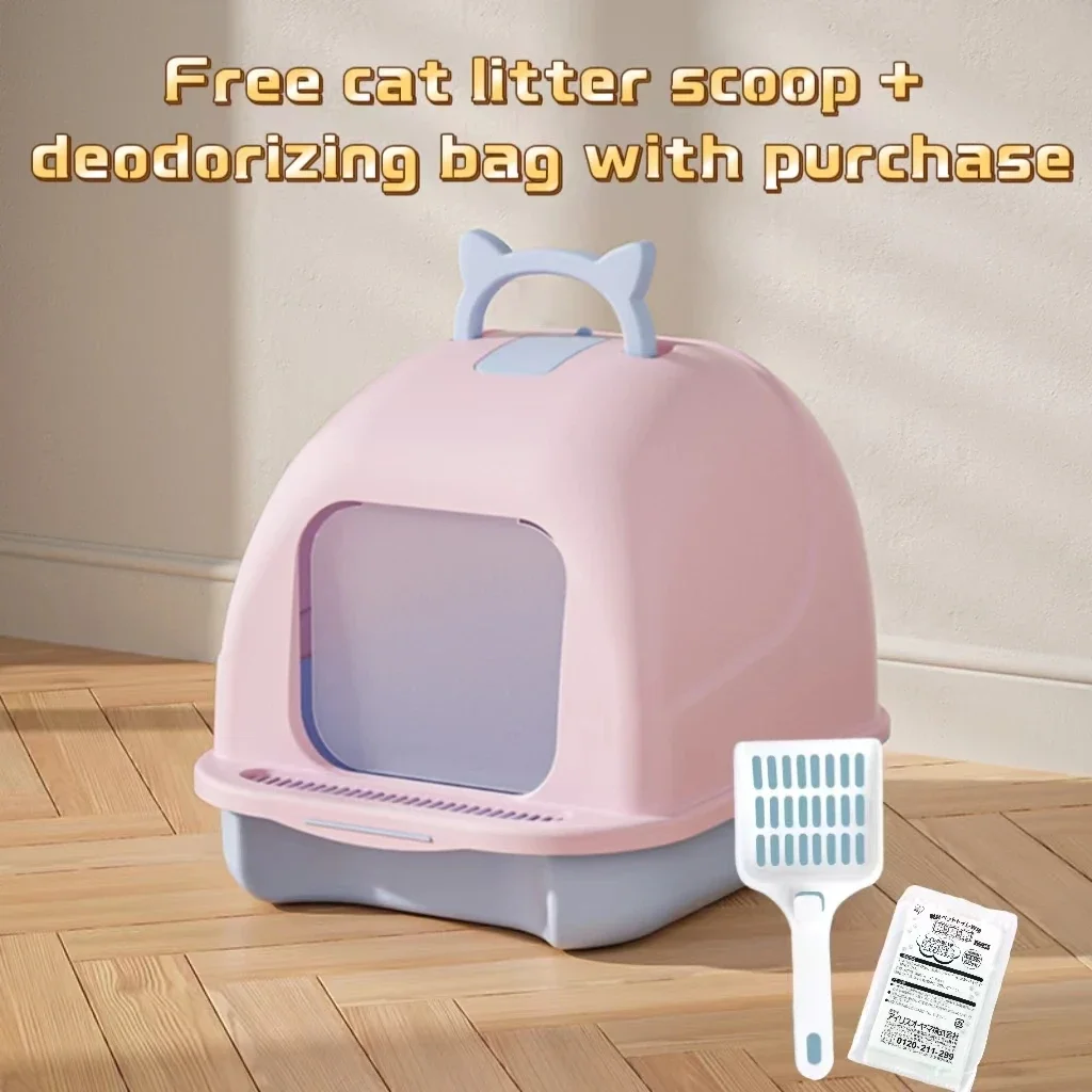 Fully Enclosed Cat Litter Box Large Cat Litter Box Anti-Splashing and Deodorizing Toilet Pet 1005006981217877