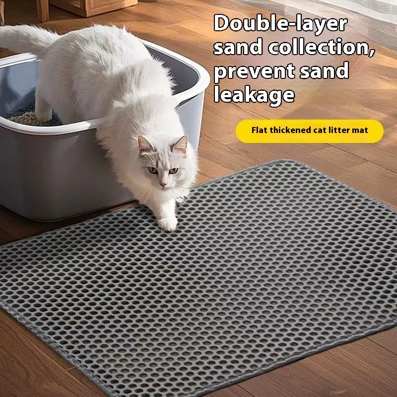 Large Waterproof Double Layer Cat Litter Mat Non-Slip Washable Pet Litter Box Mat Durable Sand 1005006982675420