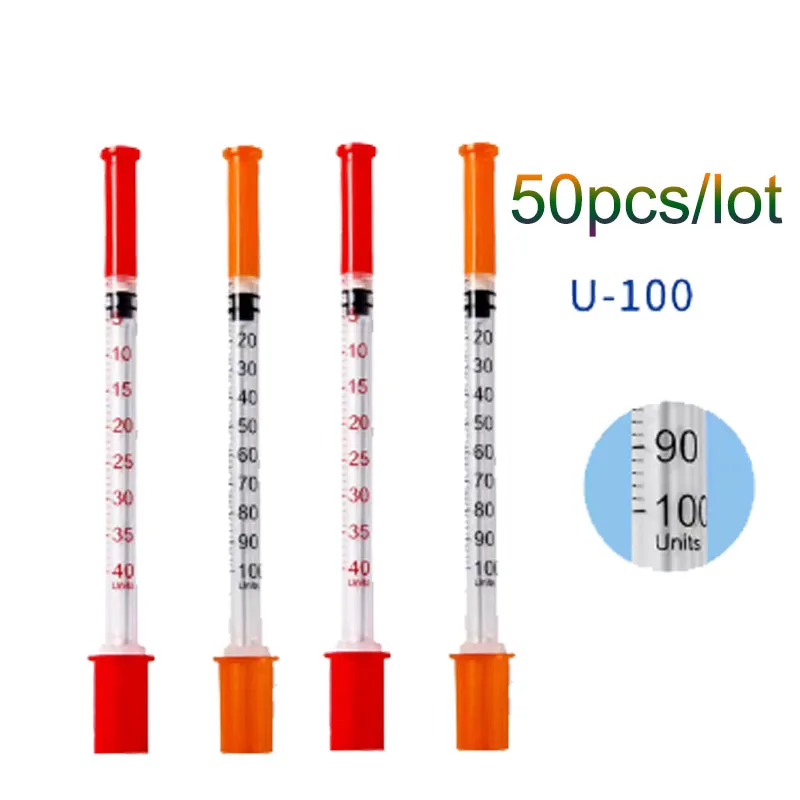 1ml 30G13mm Disposable Plastic Veterinary Syringe with Needles for Pet Farm Animal Cat Dog (50pcs) 1005006985657862