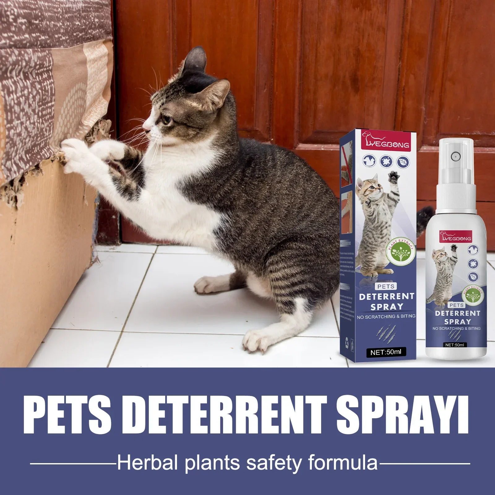 50ml Cat Scratch Deterrent Spray Natural Scratching Training Aid Spray No Stimulation Orange 1005006990781663