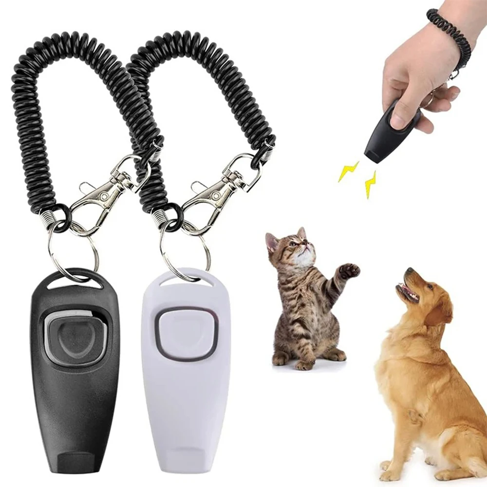 2 In 1 Pet Dog Clicker Dog Training Whistle Dog Trainer Puppy Stop Barking Training Aid Tool with 1005007002233718