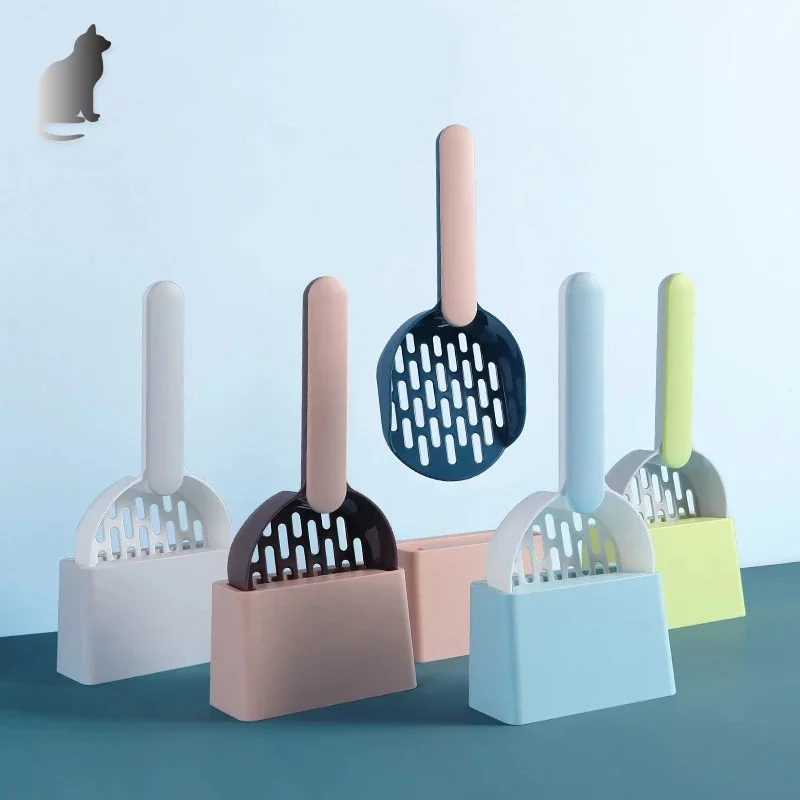 Cat Litter Scoop Plastic Cat Litter Shovel With Base Self Cleaning Cat Litter Box Shovel Kitten 1005007004926022