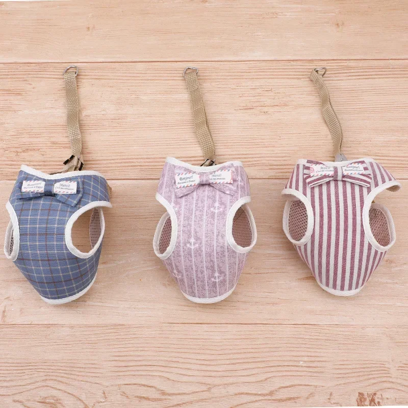 Cute Dog Cat Harness and Leash Set Nylon Mesh Pet Puppy Harness Lead Cat Collar Clothes Vest for 1005007013147986