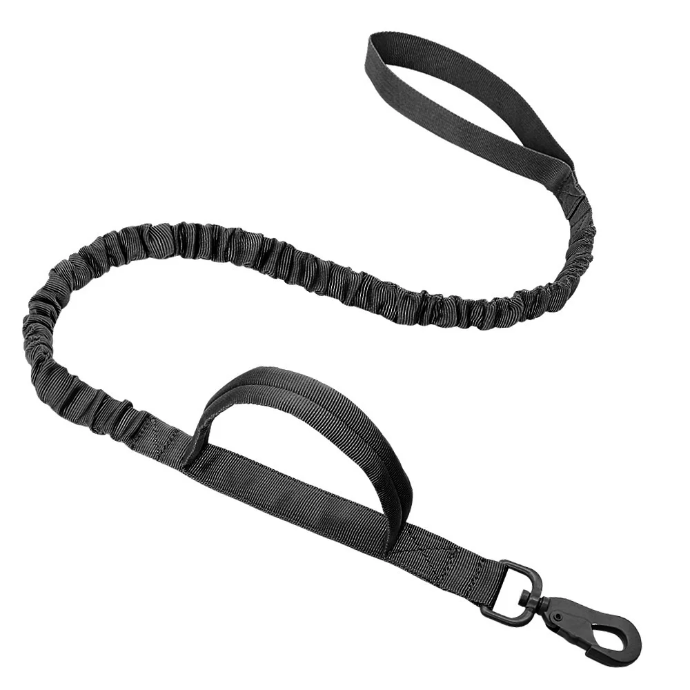 Military Tactical Dog Leash Training Adjustable Quick Release Elastic Leads Rope With 2 Control 1005007014388777