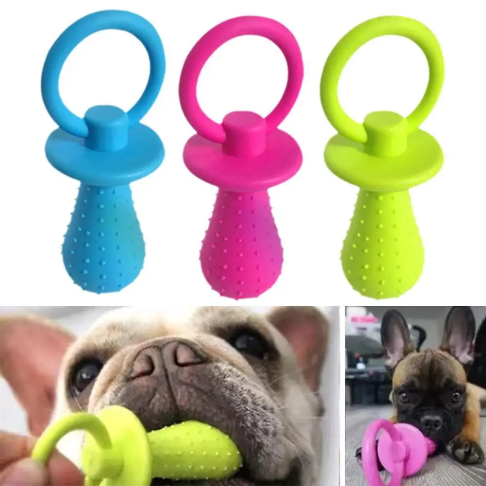 Rubber Dog Pacifier Toy With Bell For Teething 1005007015658097