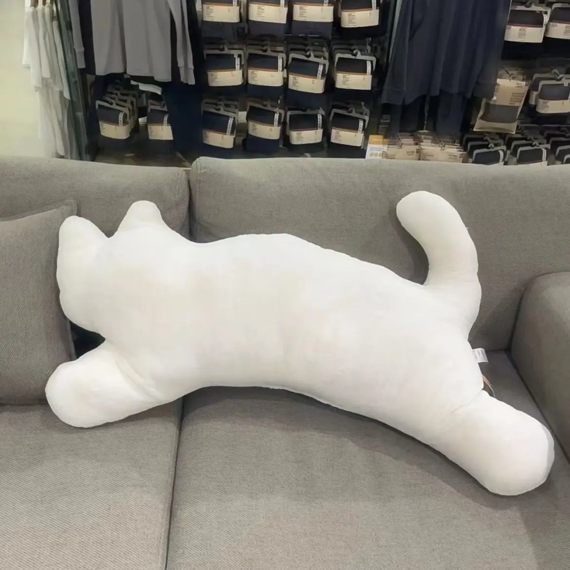 Cute White Cat Bedhead Bedroom Sofa Cushion Girls Sleep Comfortable Doll Legs Clamping Embrace 1005007029080086
