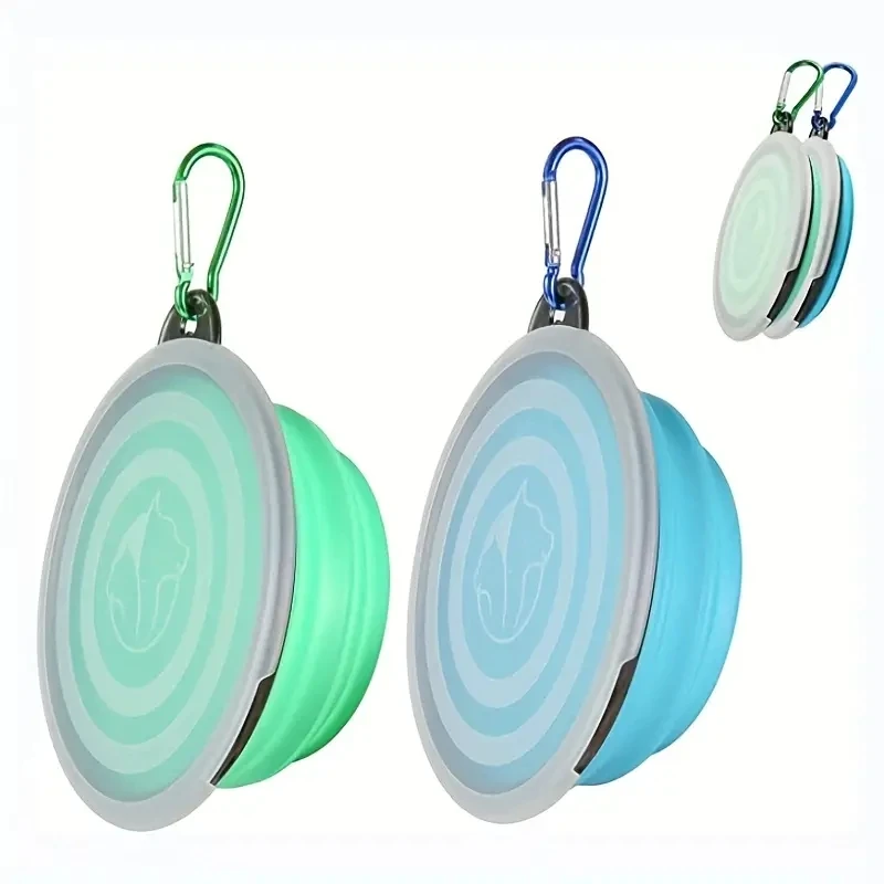 2 Pack Portable Collapsible Dog Bowl with Cover Travel-Friendly Waterand Food Dish with Lid 1005007030253431
