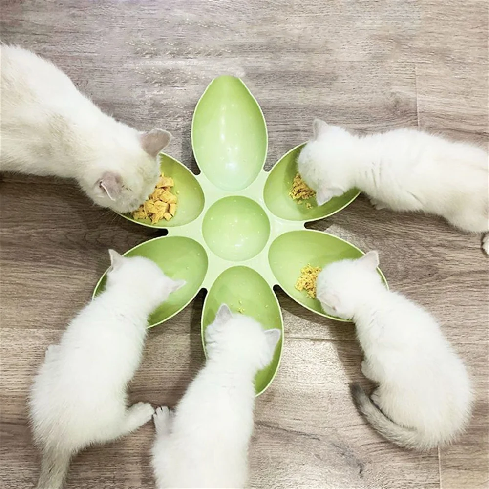 Cat Bowl Multi Cat Petal Food Bowl Baby Cat Milk Cat Special Functional Cat and Dog Food 1005007045592352