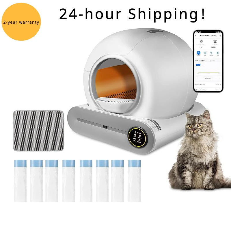 Tonepie Smart Cat Toilet Litter Tray Automatic Cat Litter Box Self Cleaning App Large 65L Arenero 1005007048457003
