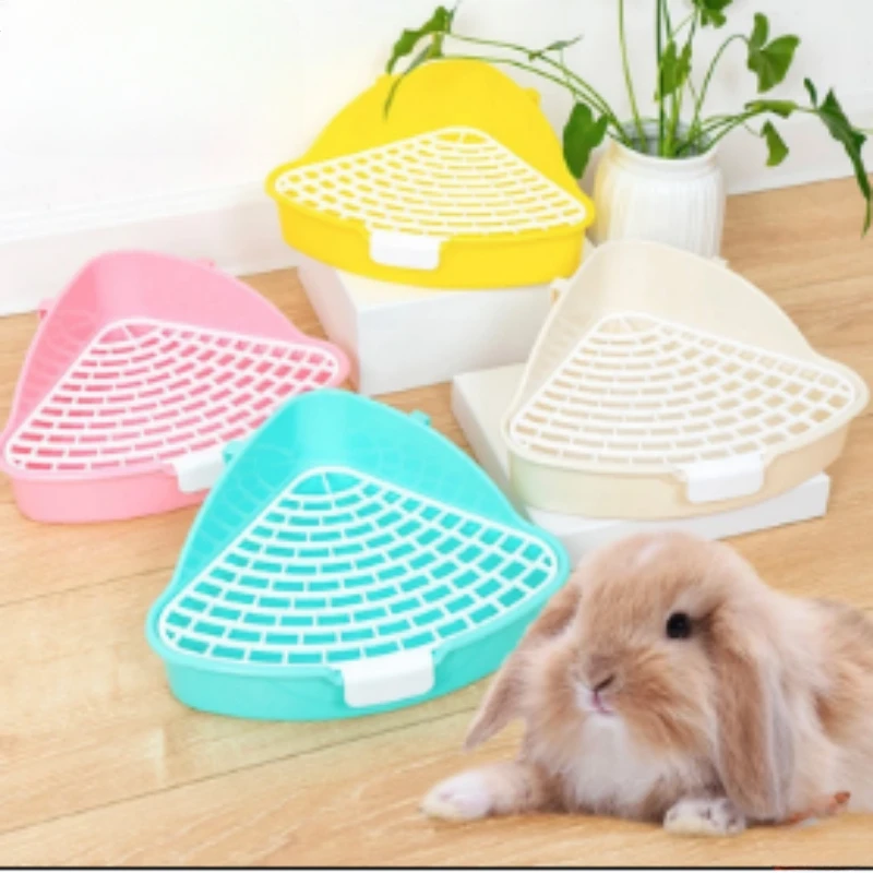 Rabbit Litter Tray Toilet Animal Potty Trainer Bunnies Corner Toilet Box for Ferret Hamster Dragon 1005007051338335