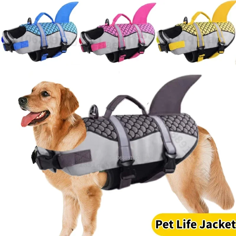 Dog Shark Life Jacket Ripstop Dog Life Vest for Swimming Boating Reflective Dog 1005007051592188